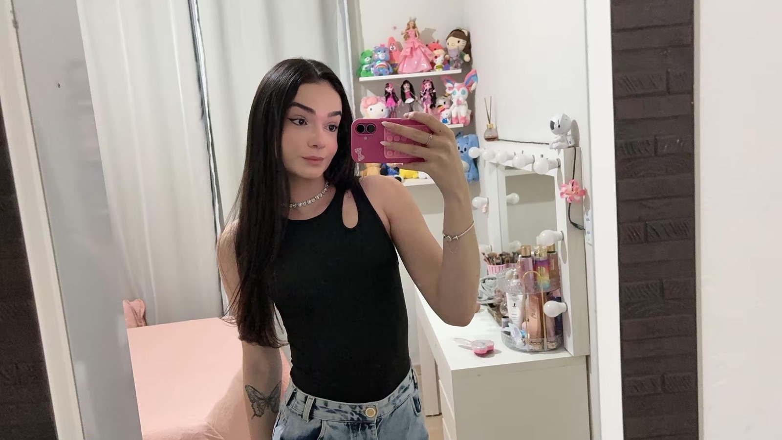 Sarah taking a mirror portrait